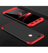 Xiaomi Mi 5x Kılıf Zore Ays Full Koruma Kılıf (Siyah-Kırmızı)