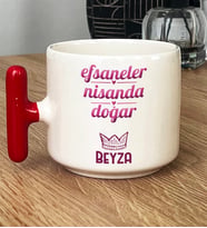 Kişiye Özel Koç Boğa Burcu Hediye T Kupa Bardak Doğum Günü Hediyesi (Kırmızı)