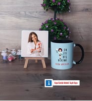 En İyi Diş Hekimi Fotoğraflı Dekoratif Taş, Kupa Bardak Beyaz Hediye (Model 11)
