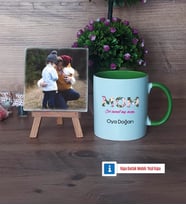 Anneye Hediye Fotoğraflı Dekoratif Taş, Kupa Bardak Beyaz Hediye (Model 14)