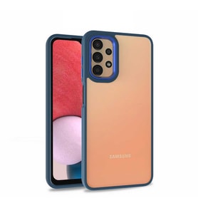 Samsung Galaxy A13 4G Kılıf Case, Kamera Lens Korumalı Elektroplatin Kaplama Sert PC Koruyucu Colourful Platinum Serisi (Mavi)
