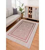 Dijital Kaymaz Taban Yıkanabilir Renkli Salon Halısı Mutfak Halısı Yolluk ND-SD-834 (Pembe)