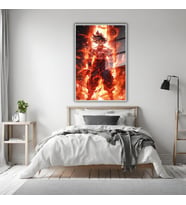 Metal Çerçeveli Temperli Cam Tablo Dizi Karakteri Dragon Ball Z (Gümüş)