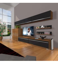 Decoraktiv Eko 8 Mdf Std Tv Ünitesi Tv Sehpası (Siyah - Ceviz)