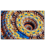 Cakapuzzle Renkli Daireler Bloklar Sarmal Kompleks  Puzzle Yapboz MDF (Ahşap) (255 Parça)