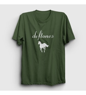 Presmono Unisex Sarı Horse Deftones T-Shirt 380650tt (Haki)