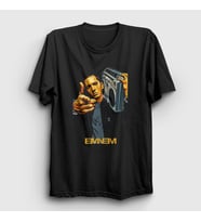 Presmono Unisex Beyaz Radio Eminem T-Shirt 155847tt (Siyah)
