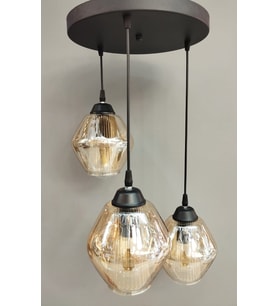 3 LÜ SARKIT MODERN CAM AVİZE (Gold)