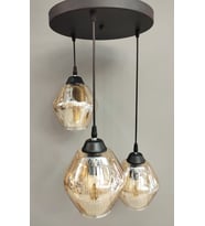 3 LÜ SARKIT MODERN CAM AVİZE (Gold)