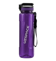 Uzspace FiftyFifty PİPETLİ 1000ml -Büyük Boy- Tritan Su Matarası  (Mor)