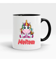 İsimli Baby Unicorn Kupa (Siyah)