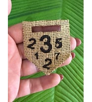 6X5 CM ÜTÜ İLE YAPIŞAN HASIR 3 RAKAMI ARMA DİKİŞ AKSESUARI (Siyah)