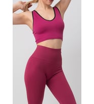 DoReMi Seamless Fitilli V Yaka Esnek Askılı Spor Sütyen (Haki)