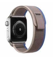 Apple Watch 40mm Zore KRD-77 Hasır Kordon (Gri - Mavi)