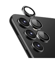 Microsonic Samsung Galaxy S23 FE Tekli Kamera Lens Koruma Camı Yeşil (Siyah)