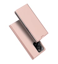 Dux Ducis Xiaomi Poco X5 Pro 5G Kılıf Skin Pro Series Flip Cover Kapaklı Kılıf (Pembe)
