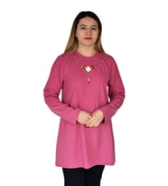 Kadın Kaşkorse Fitilli Tunik A18501 BGL-ST03278 (Nar Çiçeği)