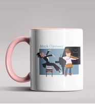 Kişiye Özel Müzik Öğretmeni Tasarımlı Siyah Renk Kupa Bardak 3 (Pembe)