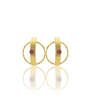 Kadir Jewellery 22 Ayar Altın Kaplama Vintage Küpe -El İşçiliği Ve Hipoalerjenik Küpe (Pembe)