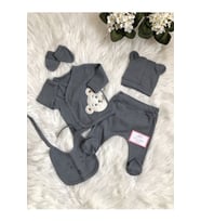Bear Minimal Taş 5'li Yenidoğan Hastane (Füme)