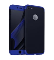 Apple iPhone 7 / iPhone 8 Uyumlu GKK Kılıf 360 Derece Tam Koruma (Mavi-Siyah)