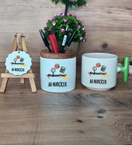 Muhasebeci Hediye Sepeti Kupa Bardak T Kulplu, Kalemlik ve Anahtarlık Muhasebeciye Hediye (Model 8)