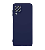 Galaxy A22 4G Kılıf Lansman Tasarım İç Yüzeyi Kadife Silikon (Lacivert)