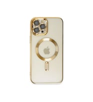 iphone 14 Pro Max Lazer Magsafe Silikon Kılıf (Gold)