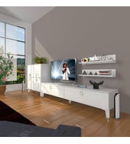 Decoraktiv Eko ON Mdf Std Gold Tv Ünitesi Tv Sehpası (Beyaz)
