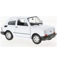 RECEP İVEDİK Fiat BİS 126 1/36 Ölçek 12cm  (ÖZEL PLAKALI) (Beyaz)