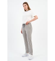 ALEXANDERGARDI ÇİZGİLİ BELİ BAĞCIKLI EŞOFMAN (E24-00253-WN) (Mavi - Beyaz) (MAVI-BEYAZ)