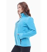 GHASSYCO. KADIN TAM FERMUARLI POLAR CEKET (Turkuaz)