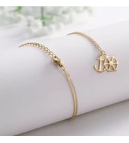 Kişiye Özel 925 Ayar Gümüş Dümen Çapa Kolye (Gold)