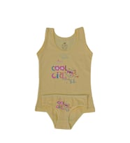 Kız Çocuk Cool Baskılı Atlet Külot Takım 8623 BGL-ST03484 (Sarı)