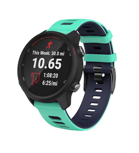 Xiaomi Watch S1 -S1 Active -Mi Watch -Watch Color 22mm Uyumlu Stride Çift Renkli Silikon Kordon (Beyaz - Lacivert - Turkuaz)