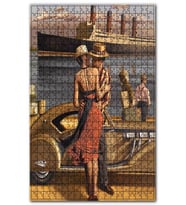 Cakapuzzle Limandaki Sevgililer Vedalaşıyor Görseli Puzzle Yapboz MDF (Ahşap) (500 Parça)