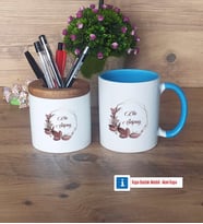 Doğum Günü Hediyesi İsme Özel Kalemlik, Kupa Bardak T Kişiye Özel Hediye (Model 7)
