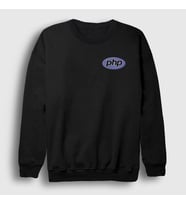 Presmono Unisex Beyaz Php Coder Programmer Developer Yazılımcı Sweatshirt 337539tt (Siyah)