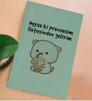 BK Gift Esprili Tasarım Serisi Sert Kapaklı Su Yeşili Defter, Arkadaşa Hediye, Yeni İş Hediyesi, Doğum Günü Hediyesi, Anı Defteri (Model 11)