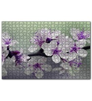 Cakapuzzle Dalda Kiraz Çiçekleri  Puzzle Yapboz MDF (Ahşap) (1000 Parça)