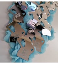 Kişiye Özel Pleksi Baby Shower Magnet 25 Adet (Mavi)
