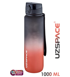 Uzspace FiftyFifty 1000ml BÜYÜK BOY Çift Renk Softtouch FF Collection Tritan Su Matarası