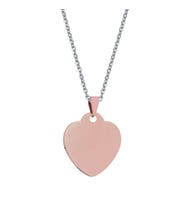 Chavin Kalp Madalyon Çelik Bayan Kolye eb38 (Rose)