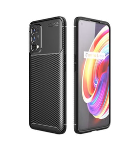 Realme 7 Pro Kılıf Karbon Silikon Case (Siyah)