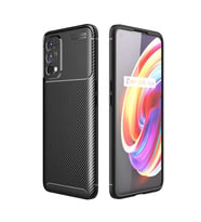 Realme 7 Pro Kılıf Karbon Silikon Case (Siyah)