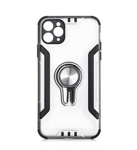 iPhone 11 Pro Kılıf Stand Olma Özellikli Araç Tutuculu Ko ko Kılıf (Gri)