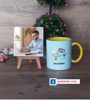 Web Tasarım Uzmanı Fotoğraflı Dekoratif Taş, Kupa Bardak Beyaz Hediye (Model 7)
