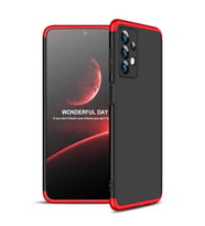 Galaxy A13 4G Kılıf Zore Ays Full Koruma Kılıf (Siyah-Kırmızı)
