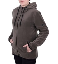 GHASSY CO.KADIN KAPŞONLU  FERMUARLI POLAR SWEATSHİRT (Bej)