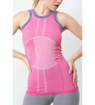 Sporcu  Unisex  Gym Seamless Dikişsiz T-shirt (Koyu Pembe)